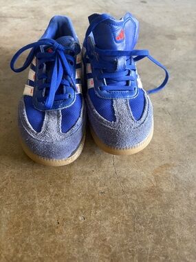 adidas Kids Royal Blue & White Sneakers with Gum Outsole